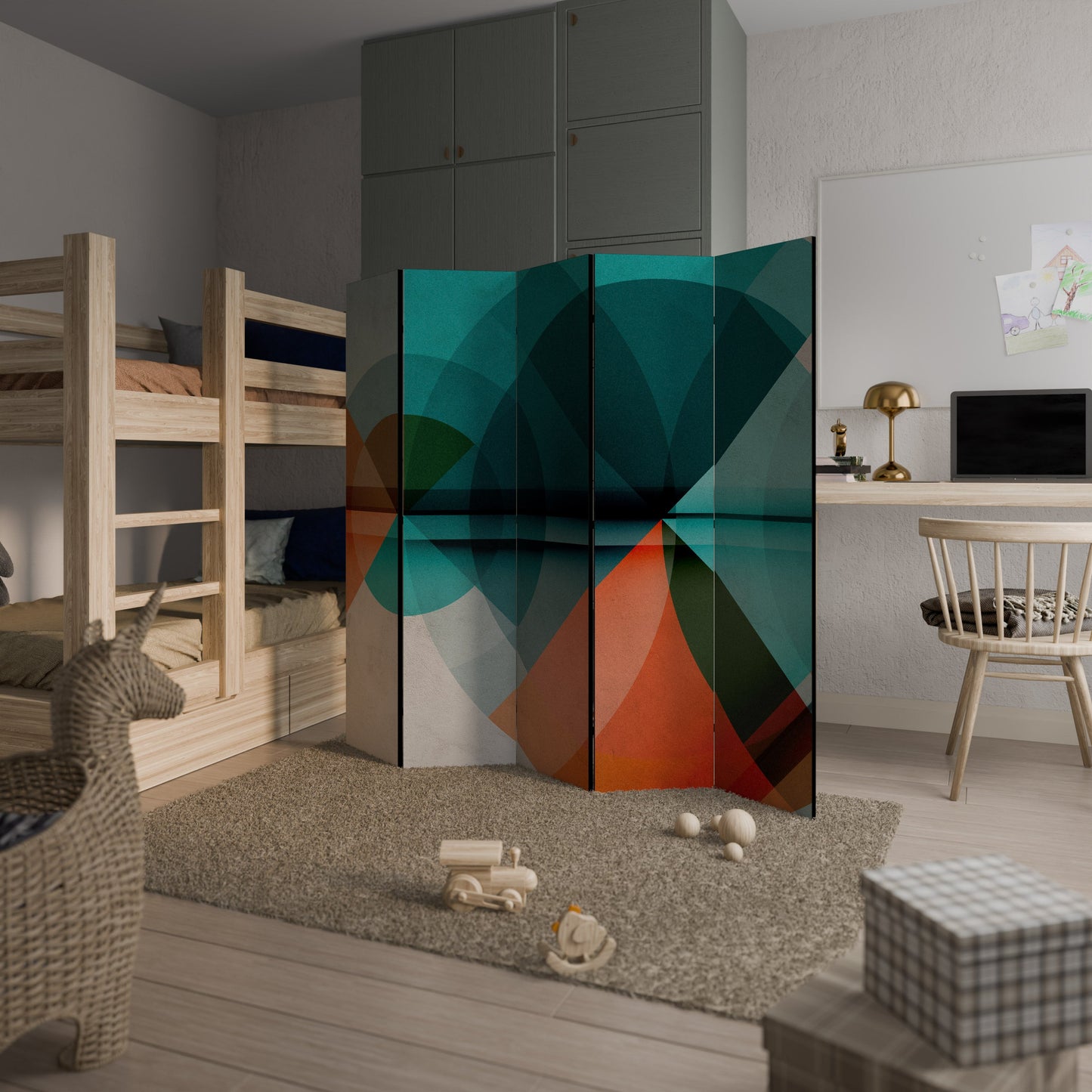 CIRCULAR RHAPSODY Decorative 5-Panel Room Divider