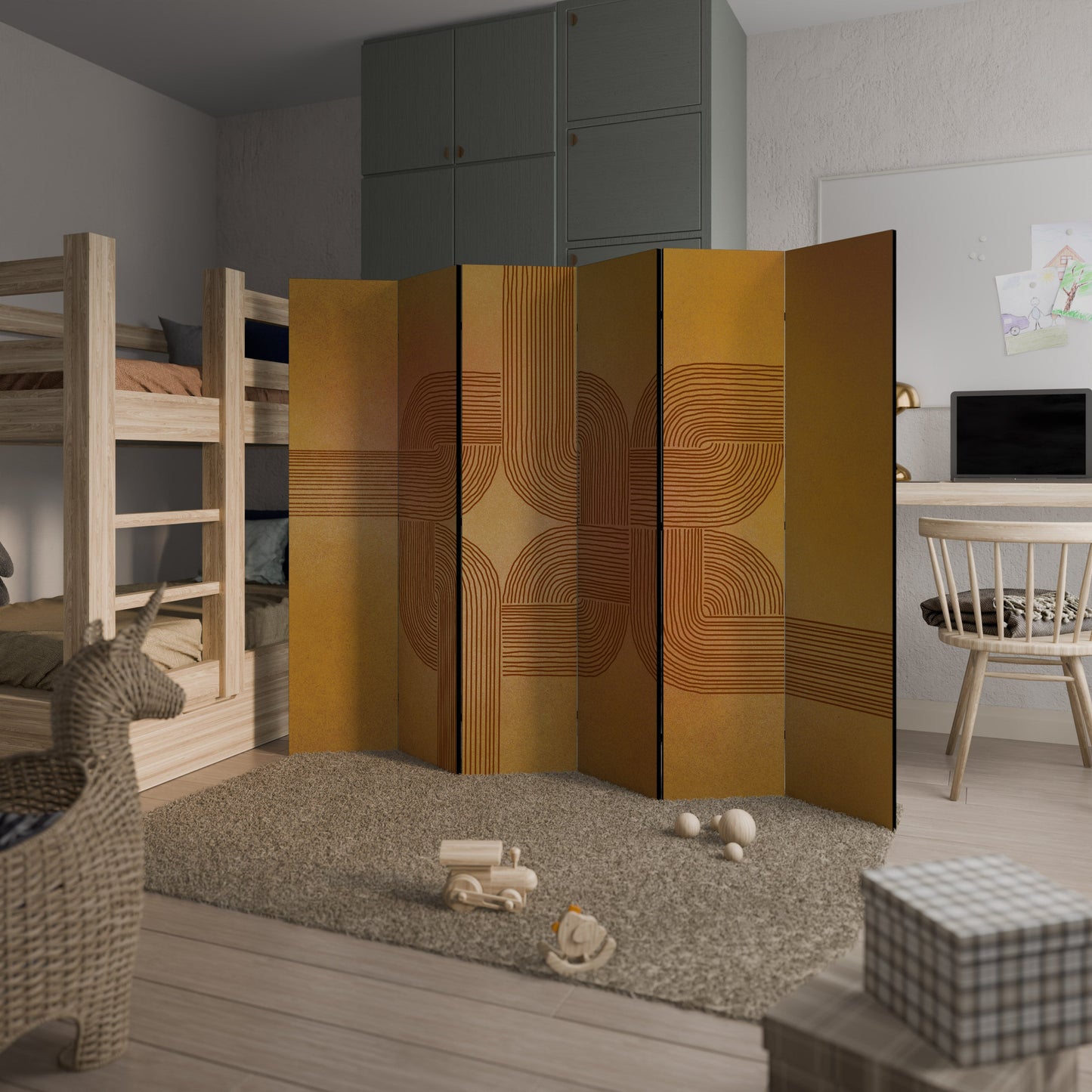 STRENGTHENING RELATION Decorative 6-Panel Room Divider
