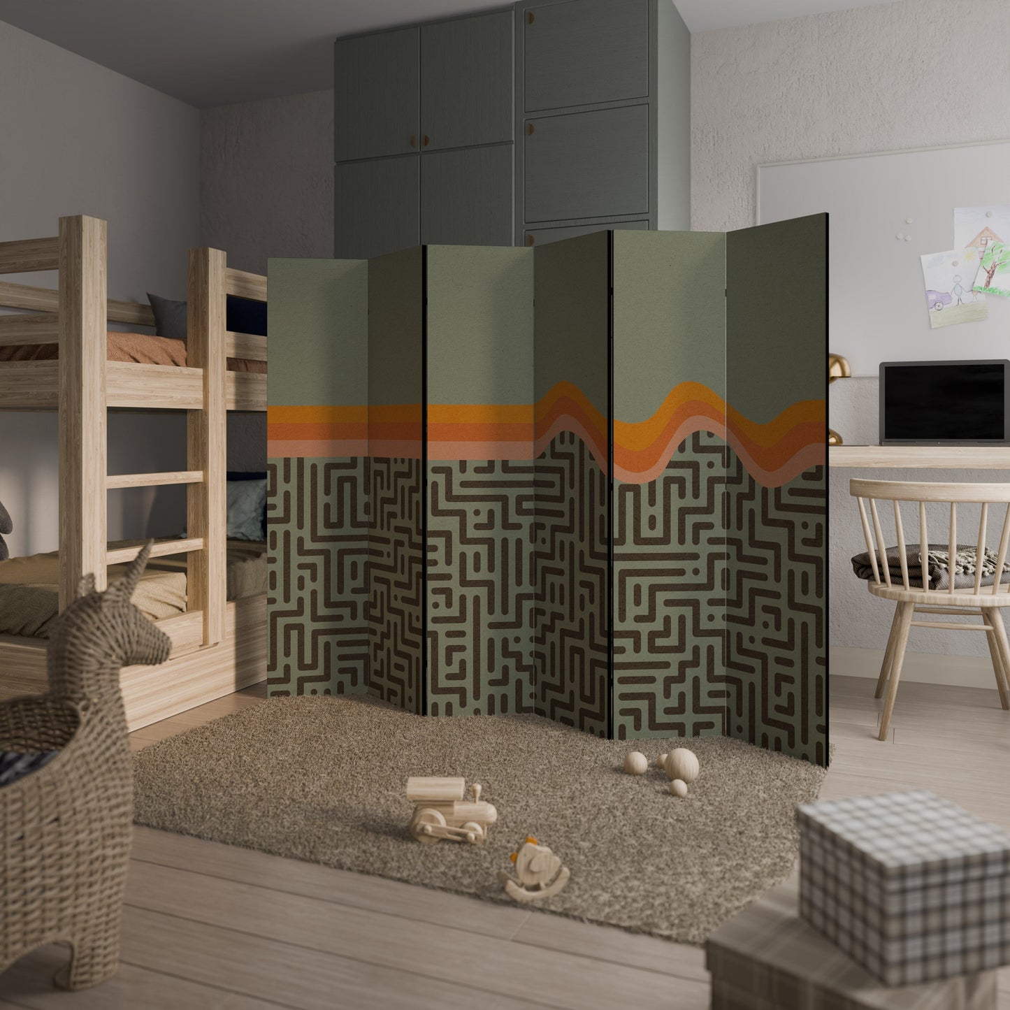 SIMPLE SOLUTIONS Decorative 6-Panel Room Divider