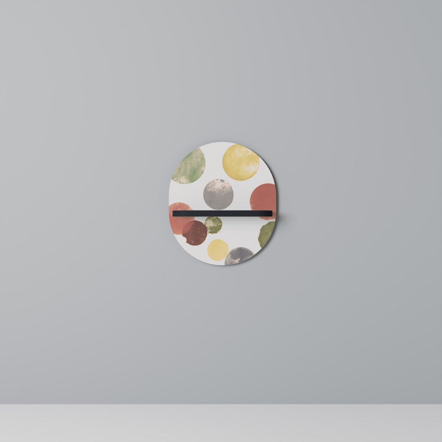FLEETING HAPPINESS Oval konsthylla i svart finish