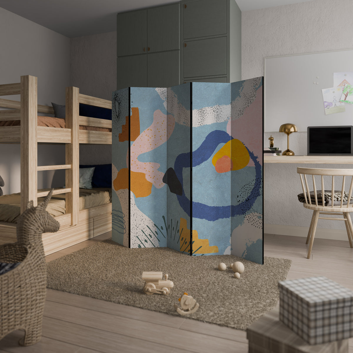 DREAMY SWIRLS Dekorativ rumsavdelare – 5 paneler