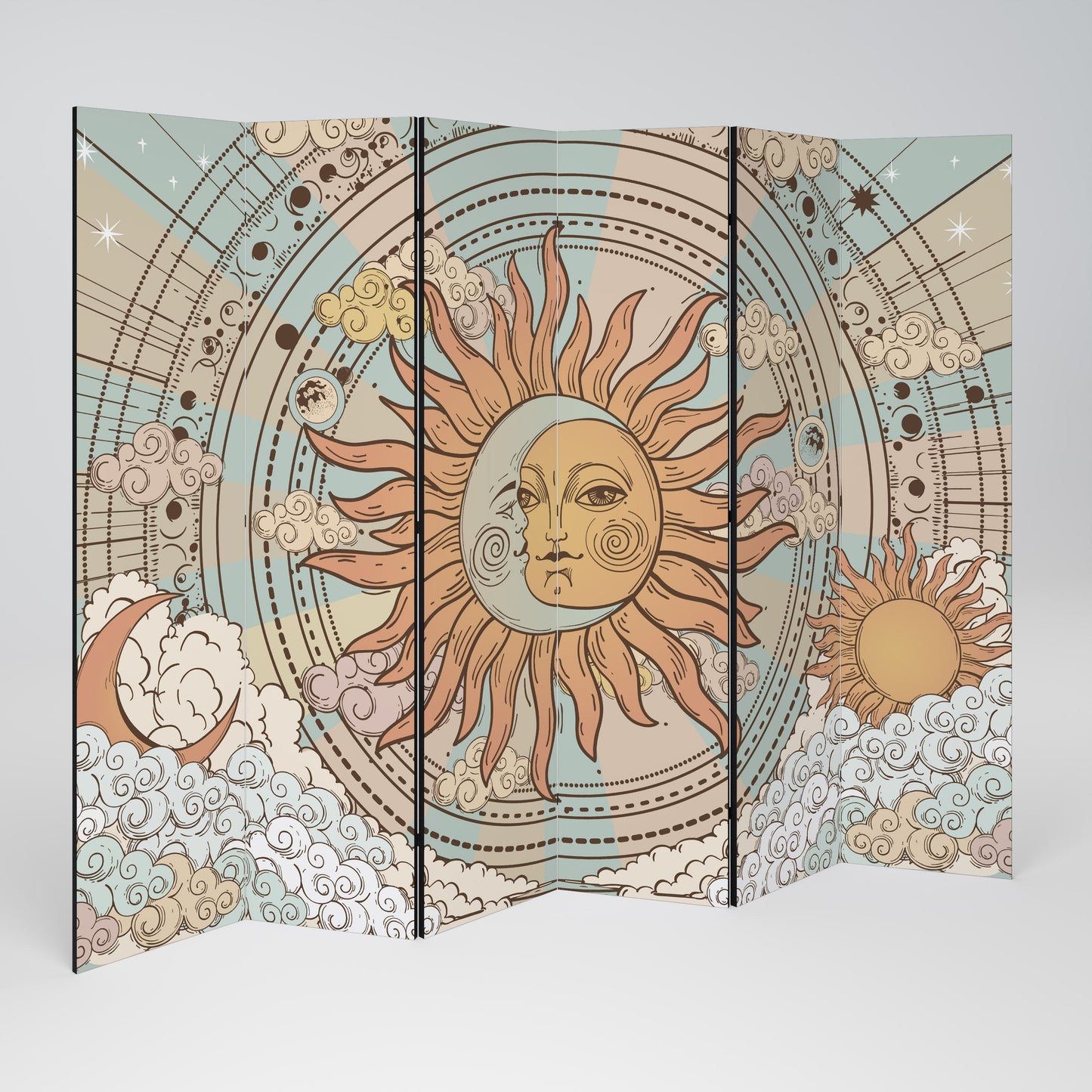 MYSTICAL STRUCTURE Decorative 6-Panel Room Divider