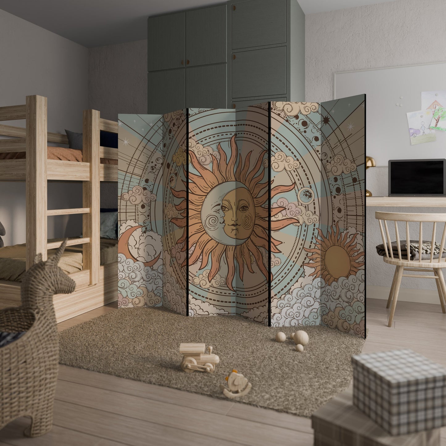 MYSTICAL STRUCTURE Decorative 6-Panel Room Divider