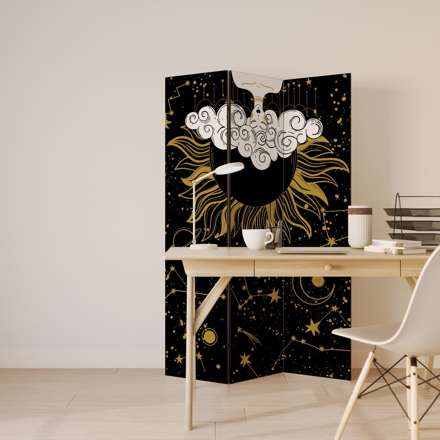 STELLAR CONSTELLATIONS Dekorativ rumsavdelare med 3 paneler