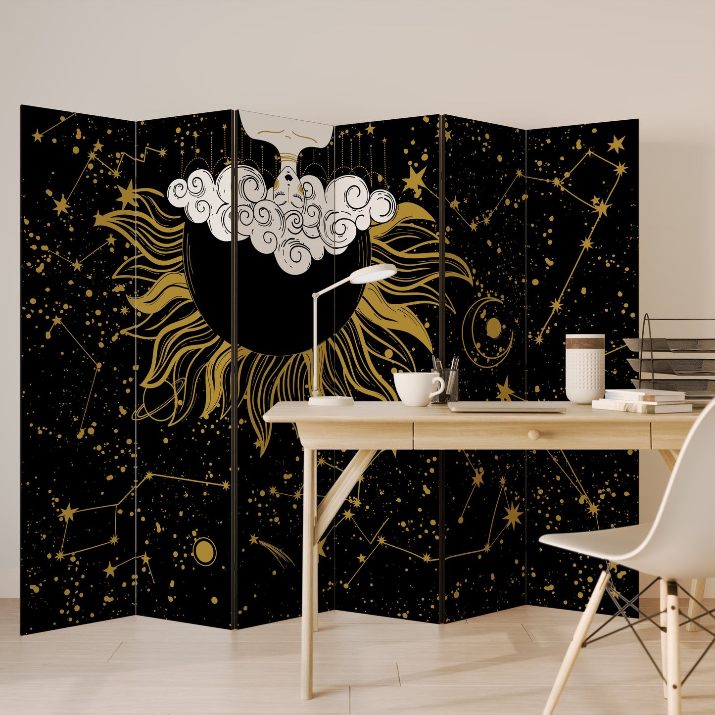 STELLAR CONSTELLATIONS Decorative 6-Panel Room Divider