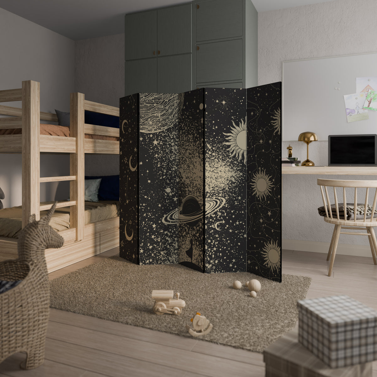 BRILLIANT UNIVERSE Dekorativ rumsavdelare – 5 paneler
