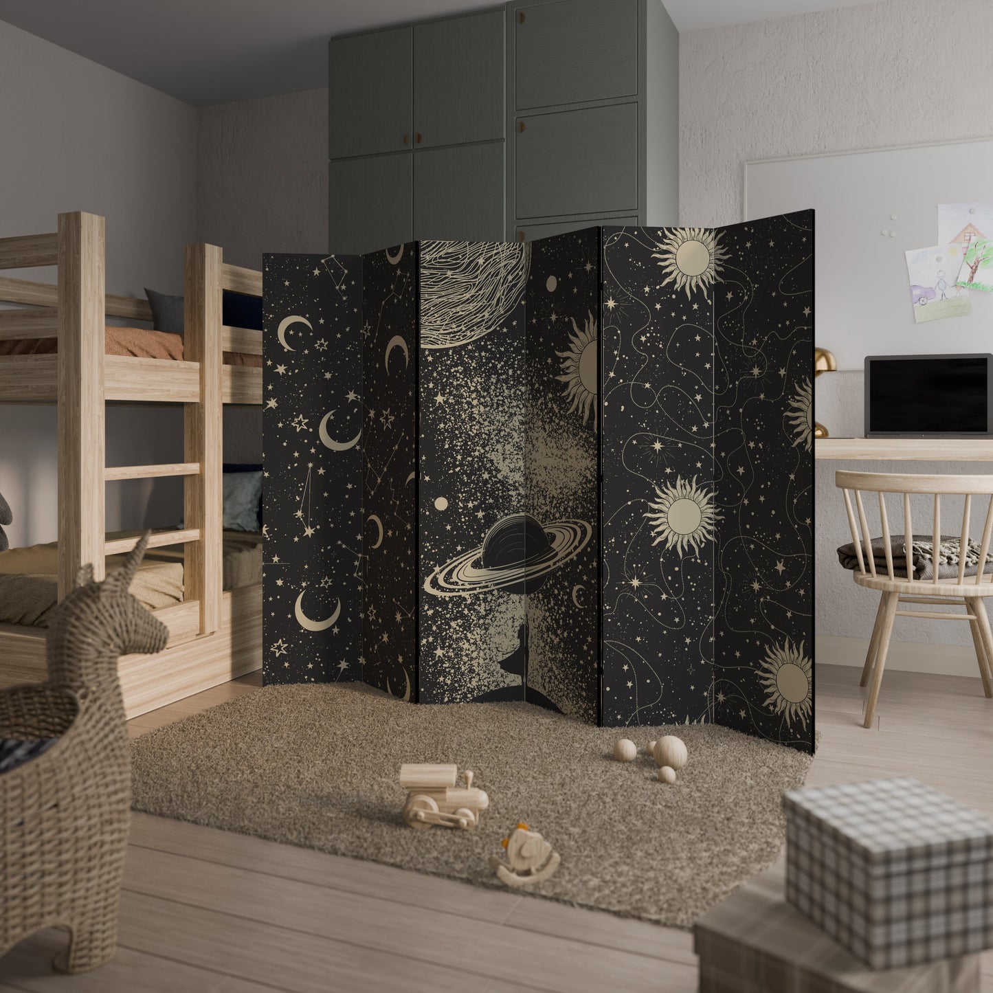 BRILLIANT UNIVERSE Decorative 6-Panel Room Divider
