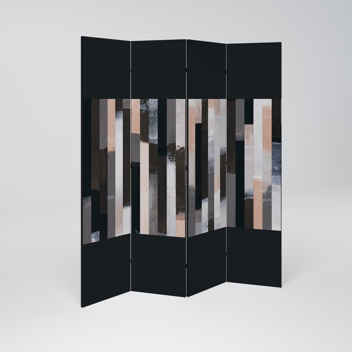 COLLAGE OF RECTANGLES Decorative 4-Panel Room Divider