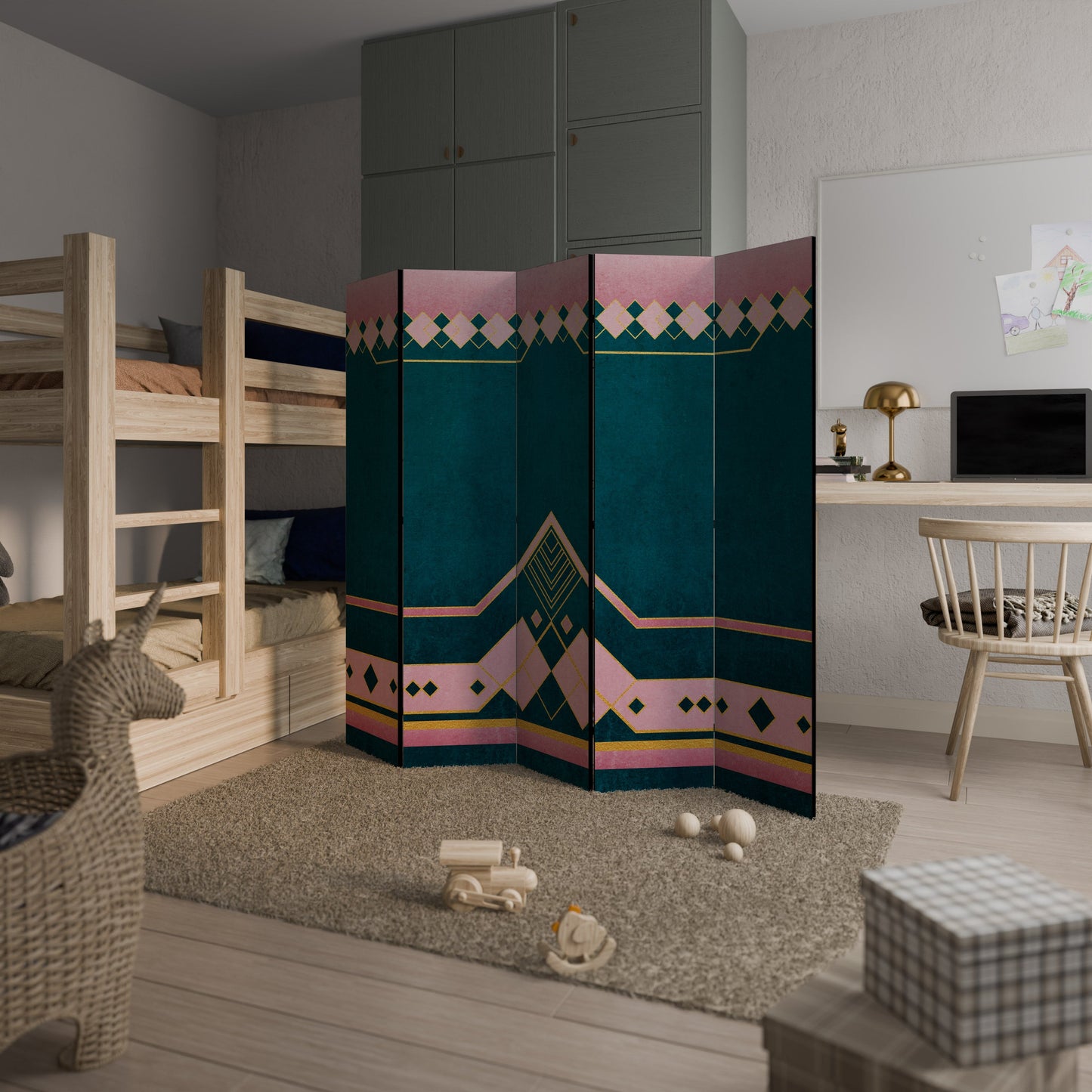 ROYAL COMPOSITION Decorative 5-Panel Room Divider