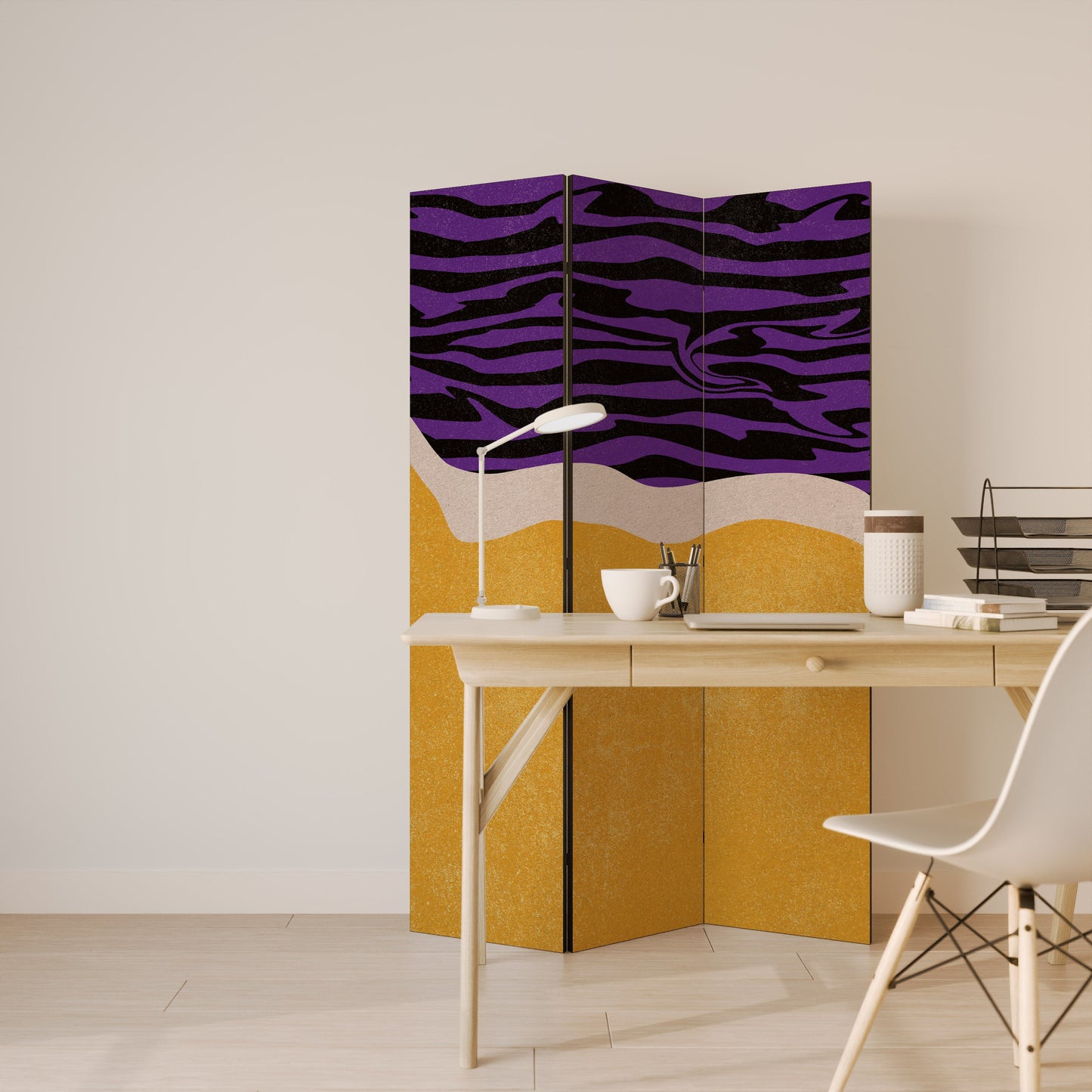 OBEROENDE BORD Dekorativ 3-panels rumsavdelare