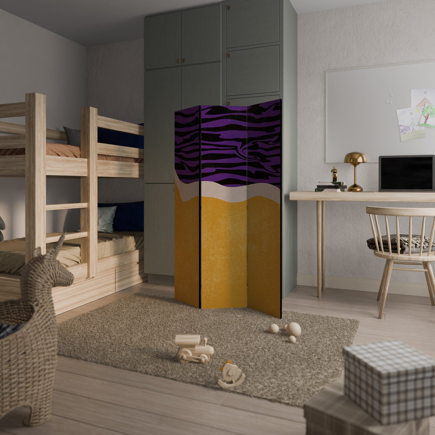 OBEROENDE BORD Dekorativ 3-panels rumsavdelare