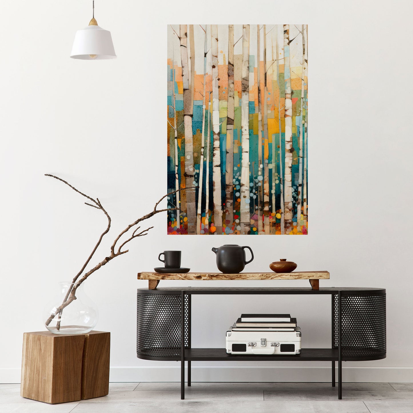 BIRCH KALEIDOSCOPE Peel and Stick Vertical Poster