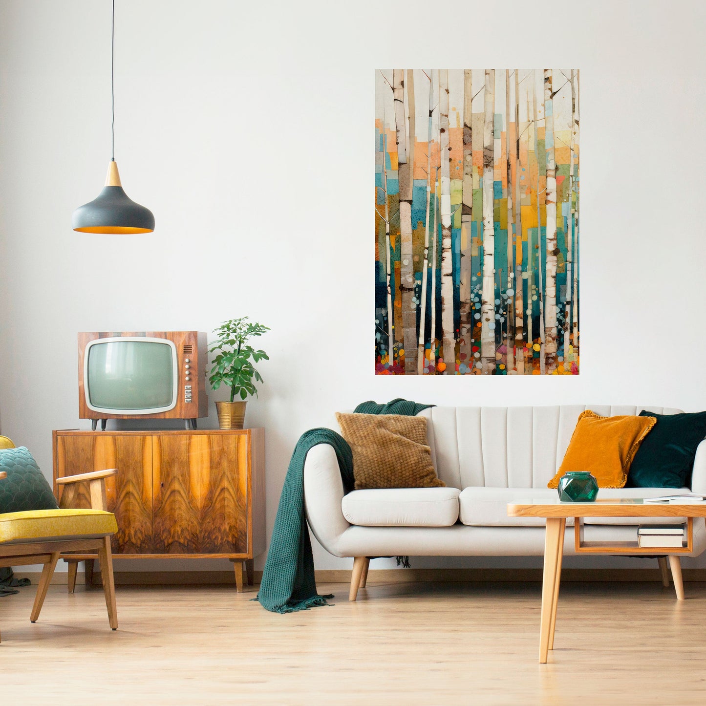 BIRCH KALEIDOSCOPE Peel and Stick Vertical Poster