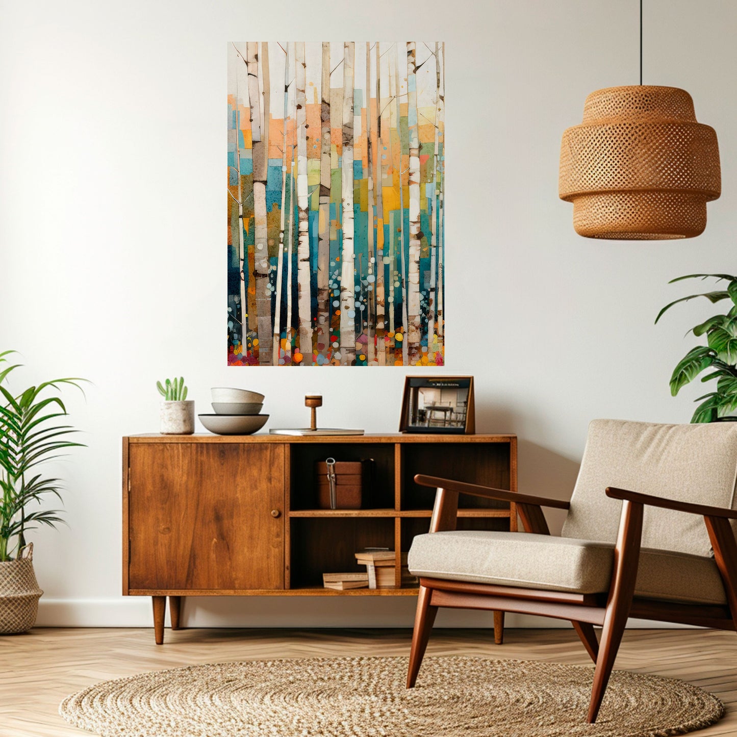 BIRCH KALEIDOSCOPE Peel and Stick Vertical Poster