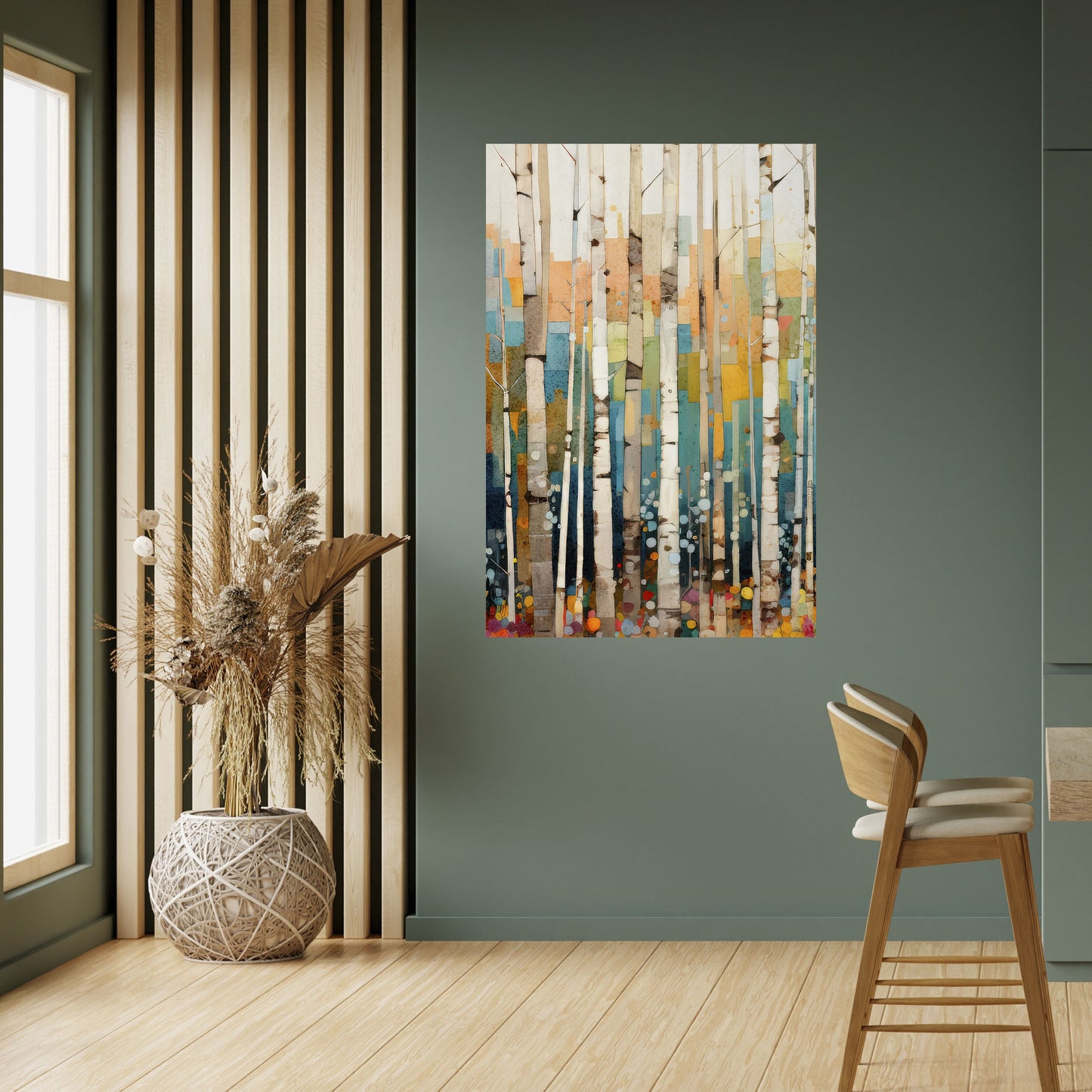 BIRCH KALEIDOSCOPE Peel and Stick Vertical Poster
