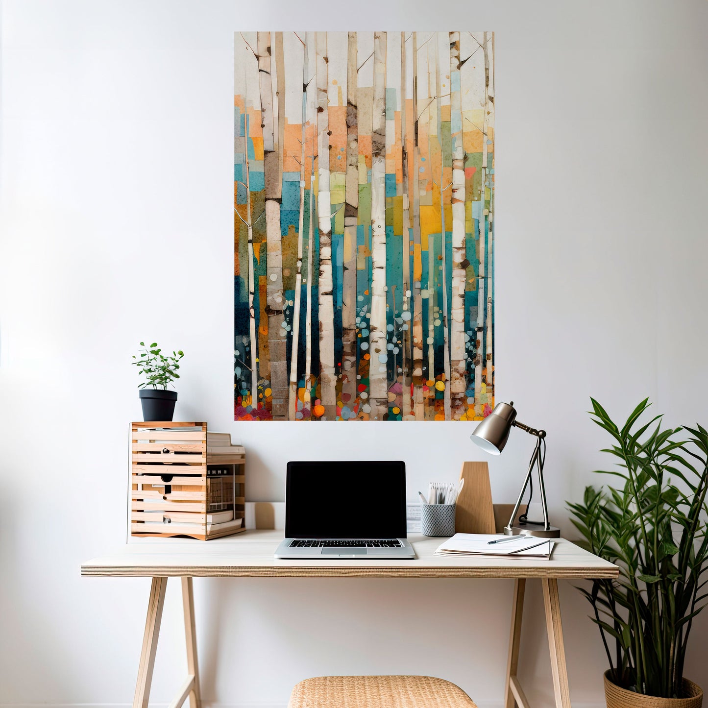 BIRCH KALEIDOSCOPE Peel and Stick Vertical Poster