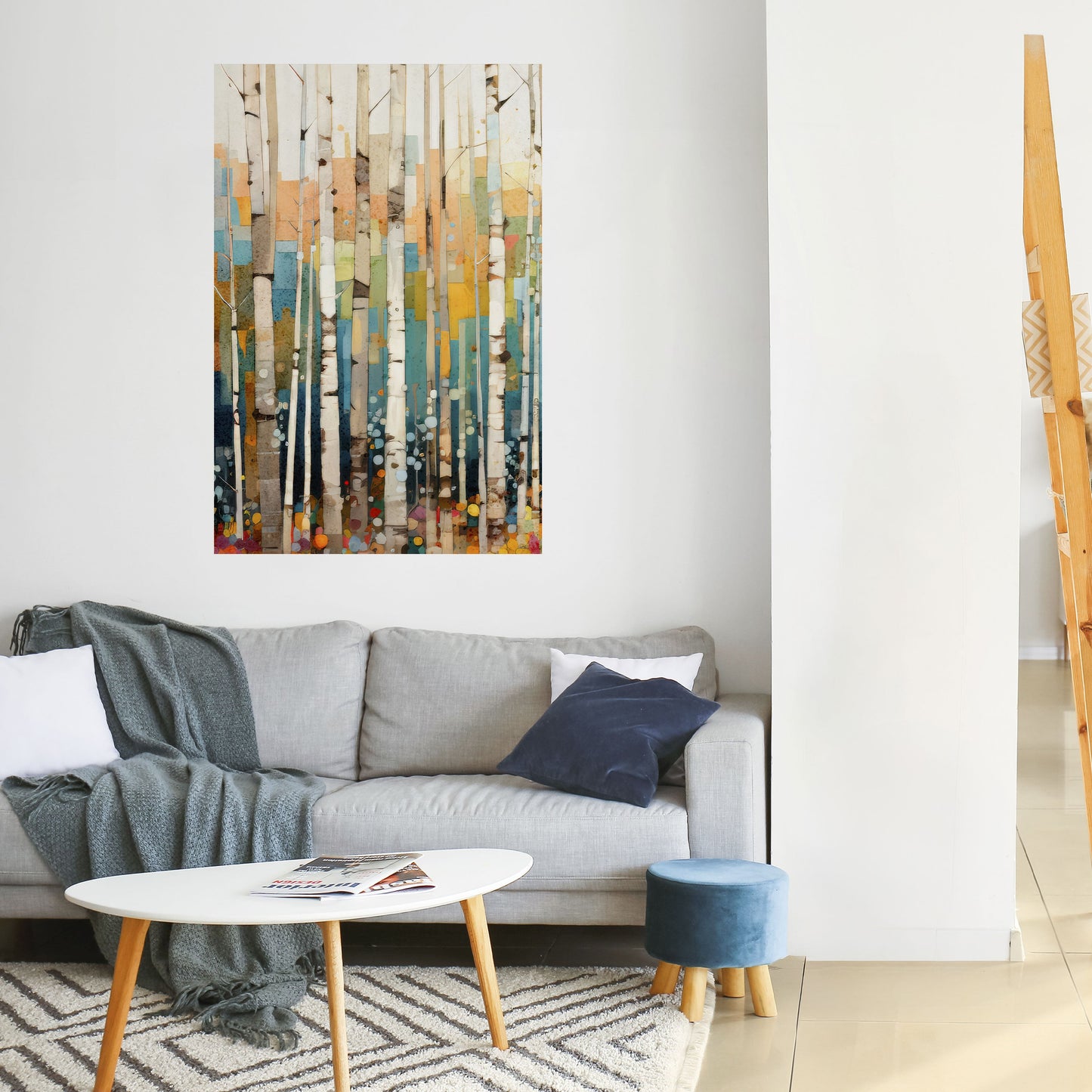 BIRCH KALEIDOSCOPE Peel and Stick Vertical Poster