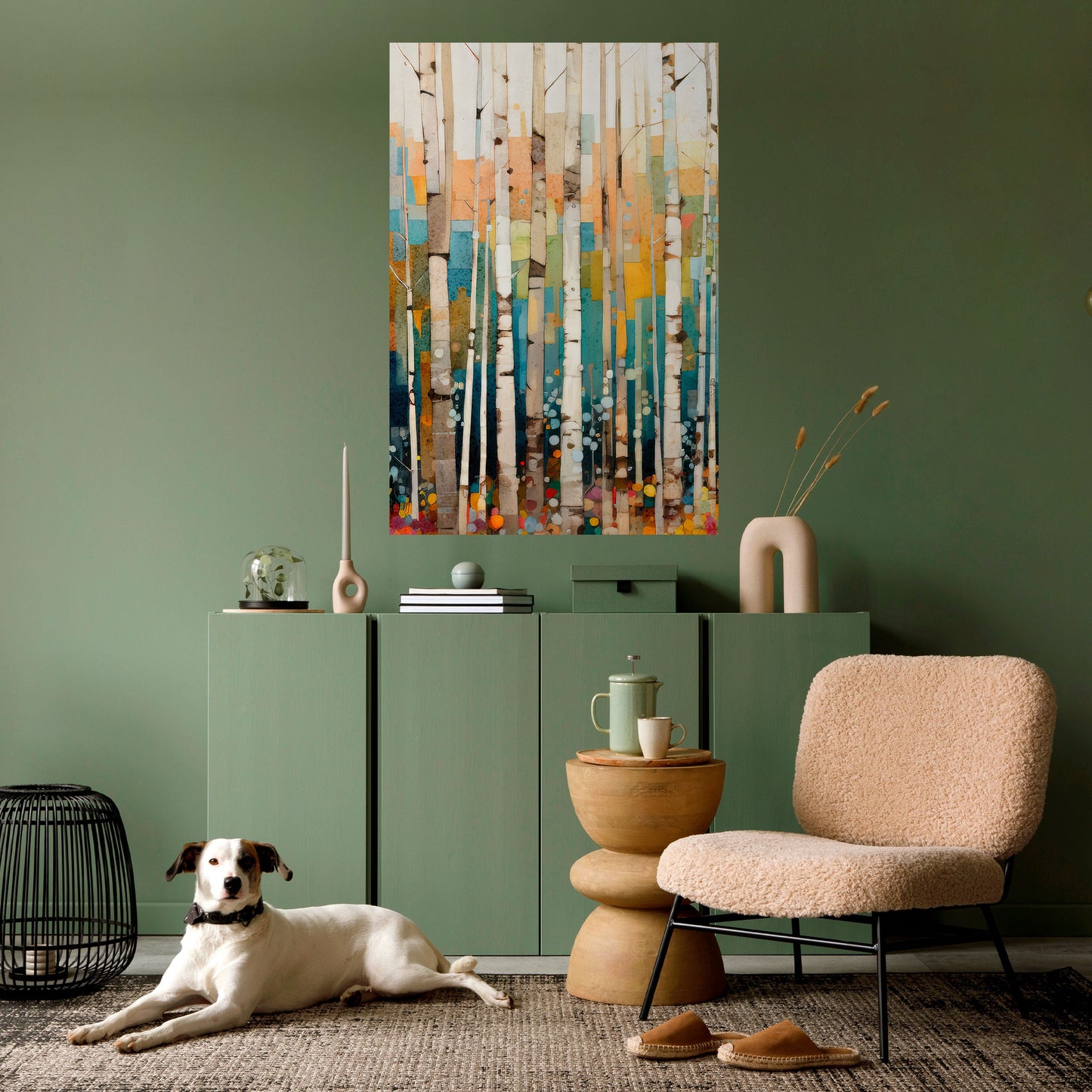 BIRCH KALEIDOSCOPE Peel and Stick Vertical Poster