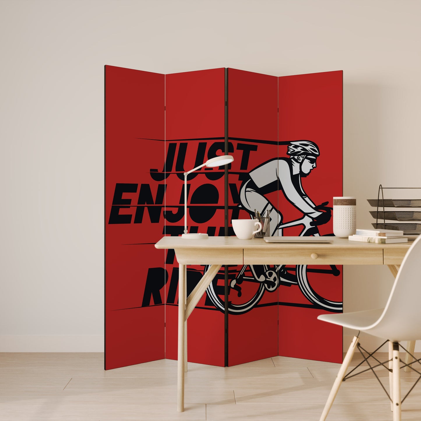 ENJOY THE RIDE Decorative 4-Panel Room Divider