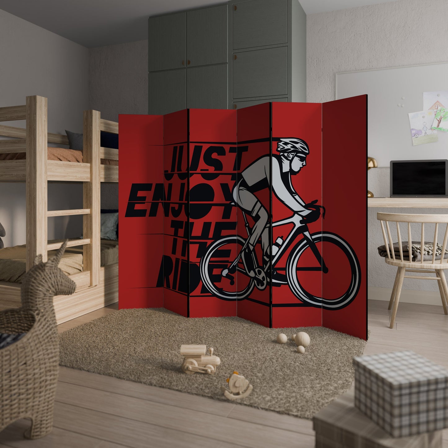 ENJOY THE RIDE Decorative 6-Panel Room Divider