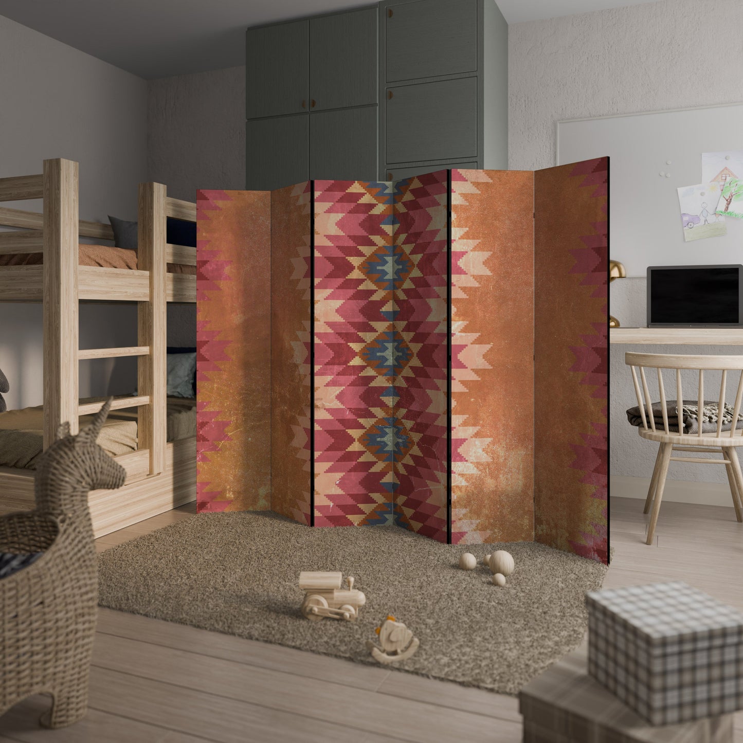 INDIAN FOLK Decorative 6-Panel Room Divider