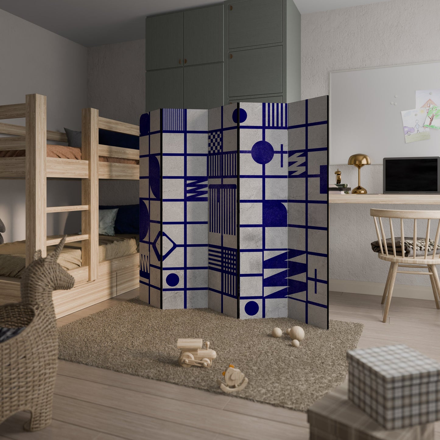 THE RIGHT PLACES Decorative 5-Panel Room Divider