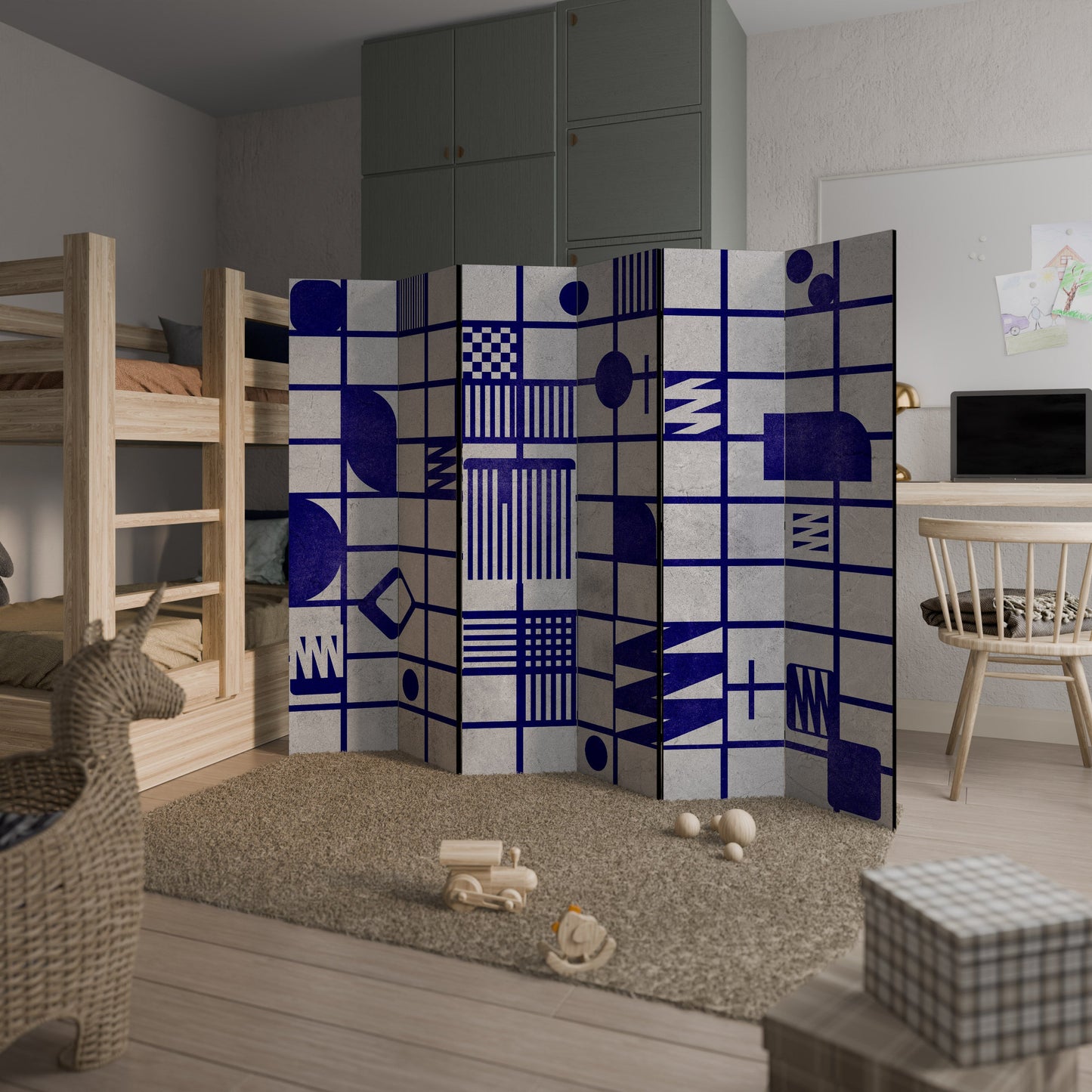 THE RIGHT PLACES Decorative 6-Panel Room Divider