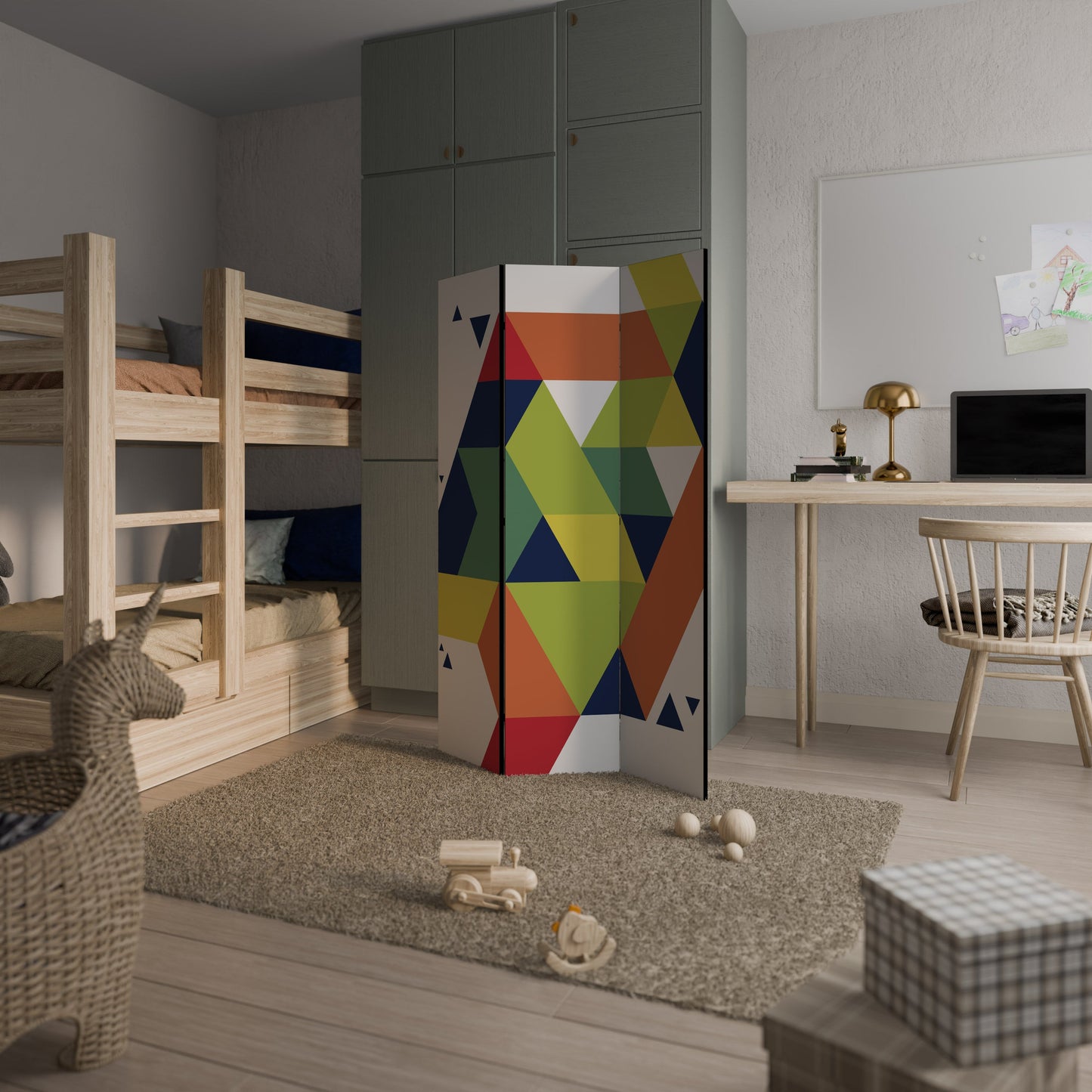 FUTURE SIGN Dekorativ rumsavdelare med 3 paneler