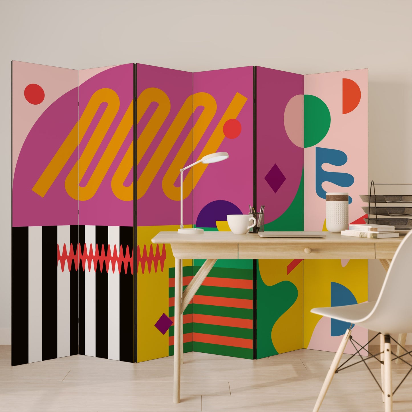 VIVID ART Decorative 6-Panel Room Divider