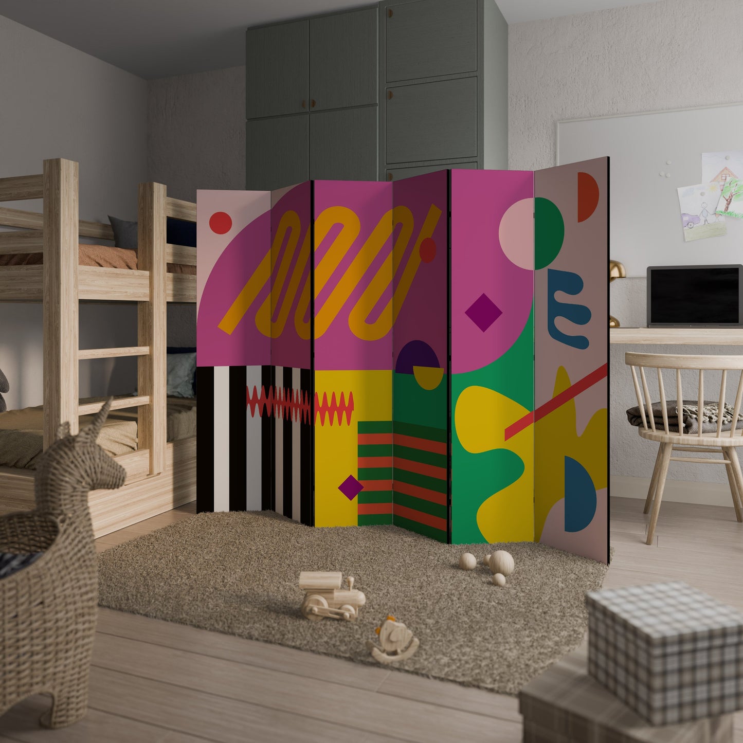 VIVID ART Decorative 6-Panel Room Divider
