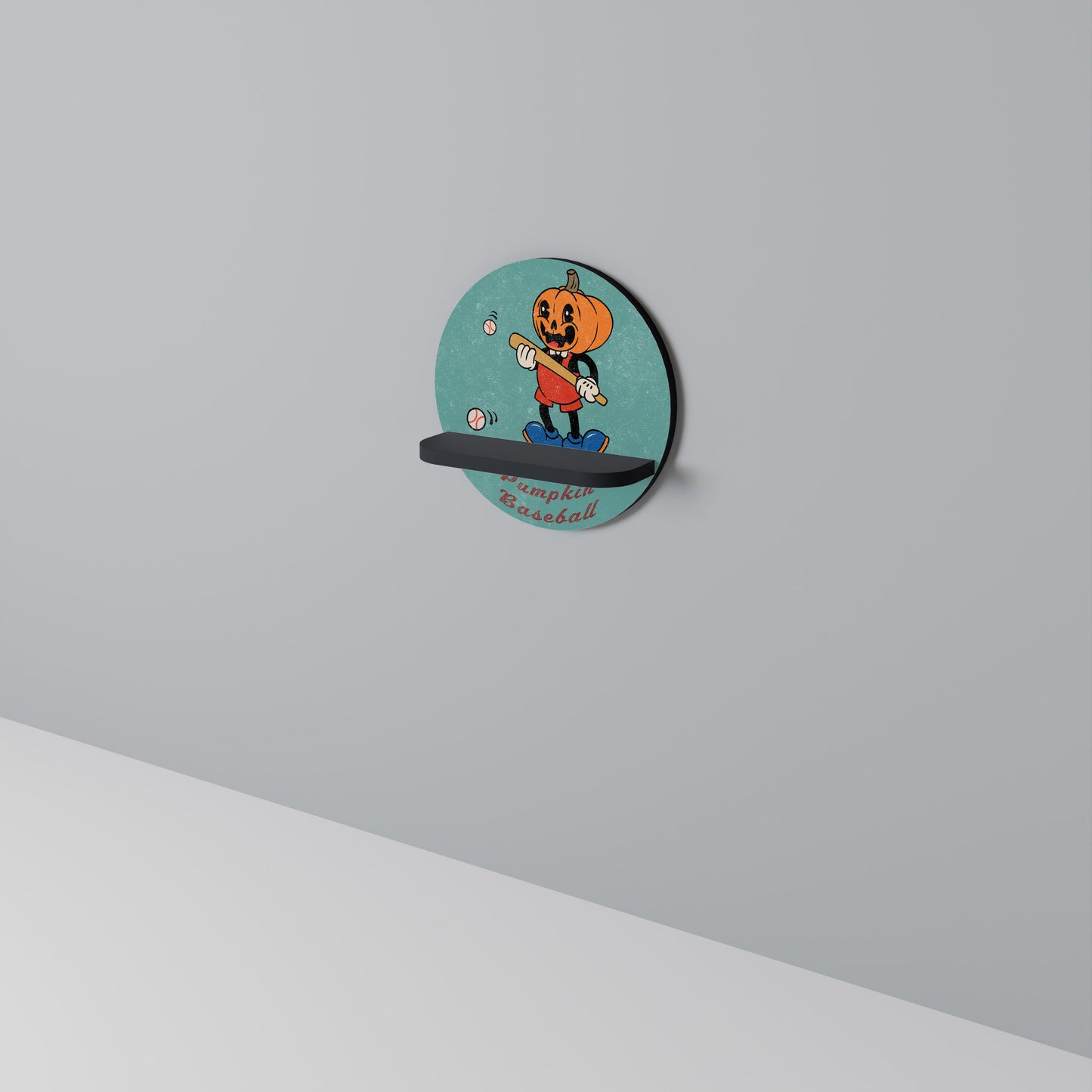 PUMPKIN BASEBALL Art Shelf