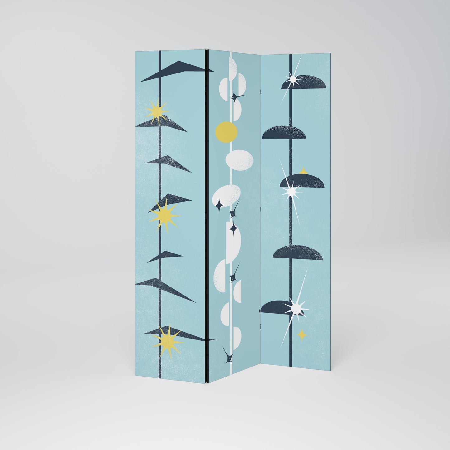 PATHS TO HAPPINESS Decorative 3-Panel Room Divider