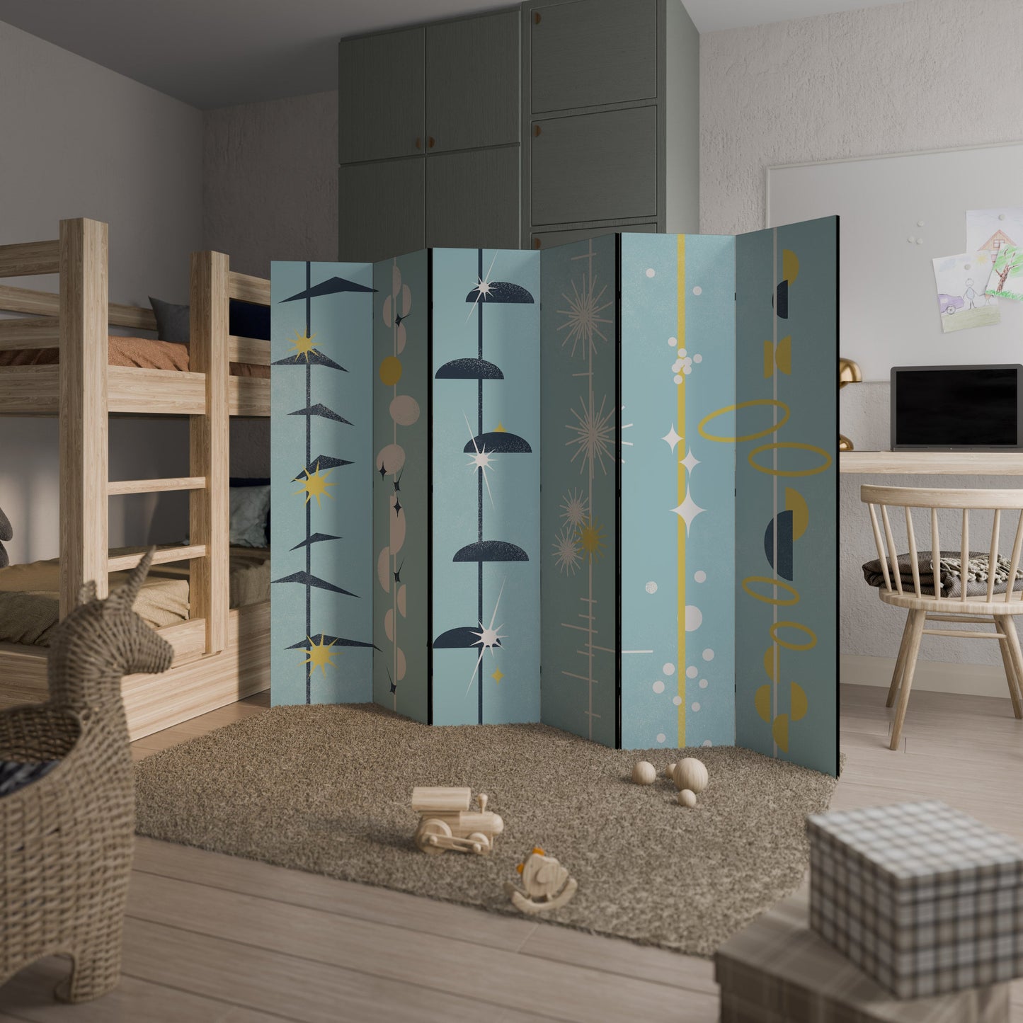 PATHS TO HAPPINESS Decorative 6-Panel Room Divider