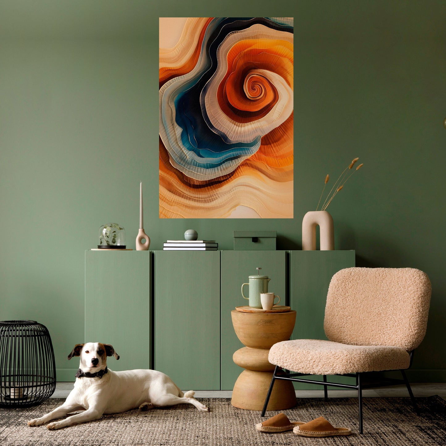 SPIRALING DREAMSCAPE vertikal poster med självhäftande text