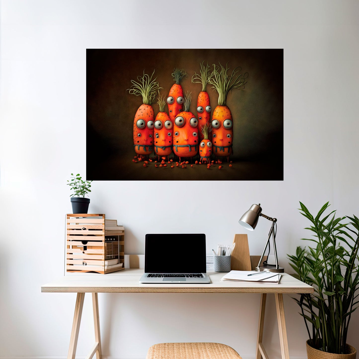 SÖT ELLER LÄSKIG horisontell poster med självhäftande klistermärke
