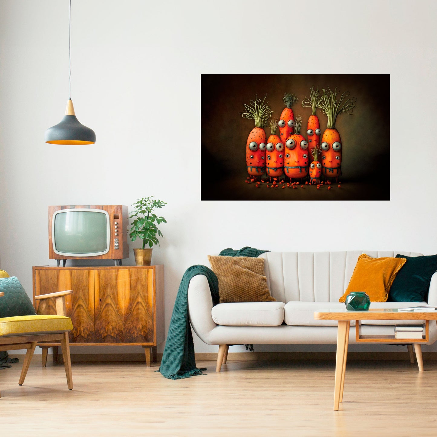 SÖT ELLER LÄSKIG horisontell poster med självhäftande klistermärke