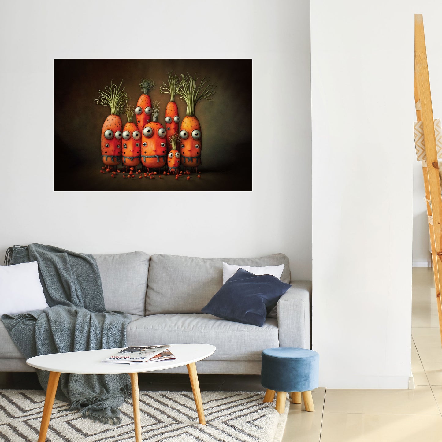 SÖT ELLER LÄSKIG horisontell poster med självhäftande klistermärke