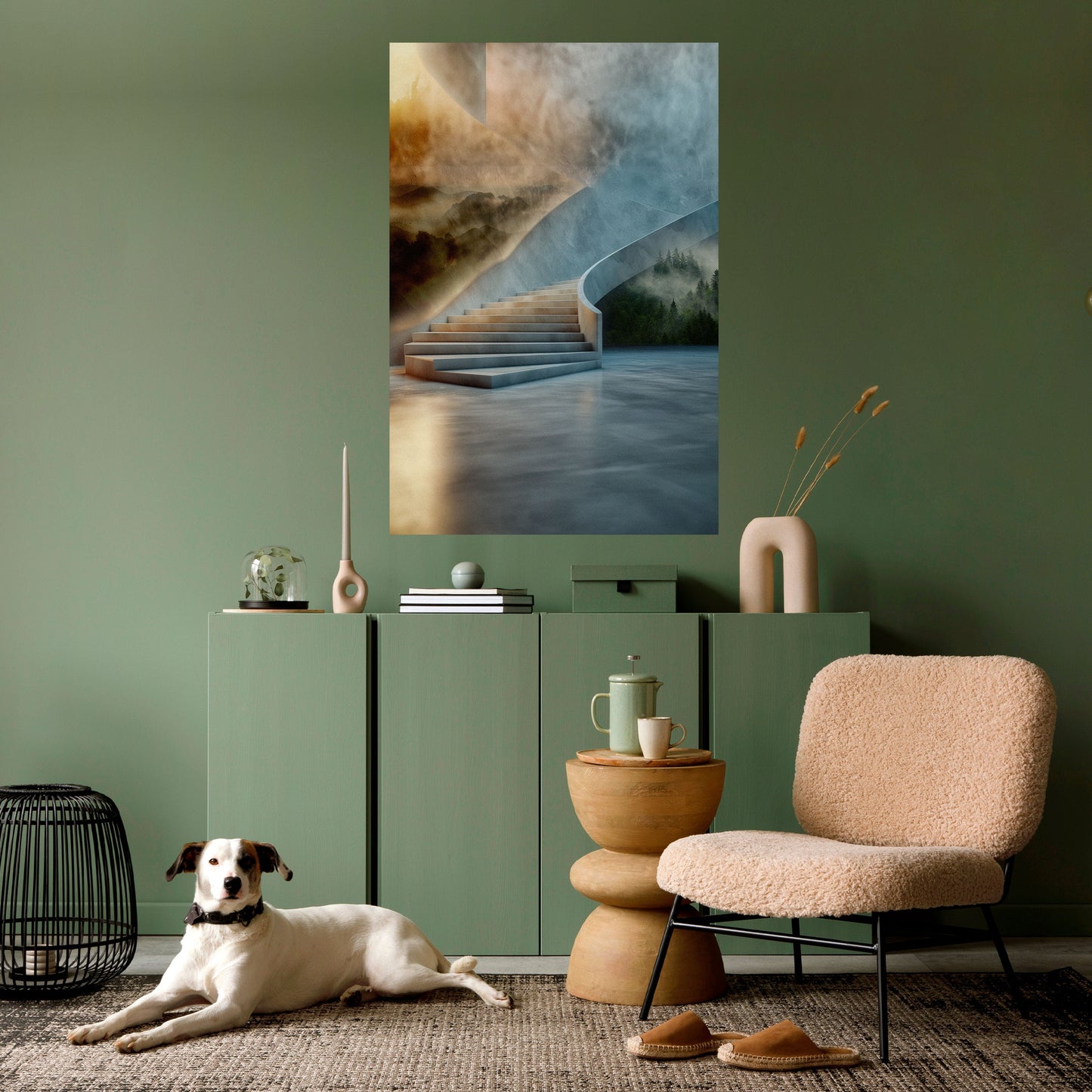 STEPS TO SERENITY Peel and Stick Vertical Poster