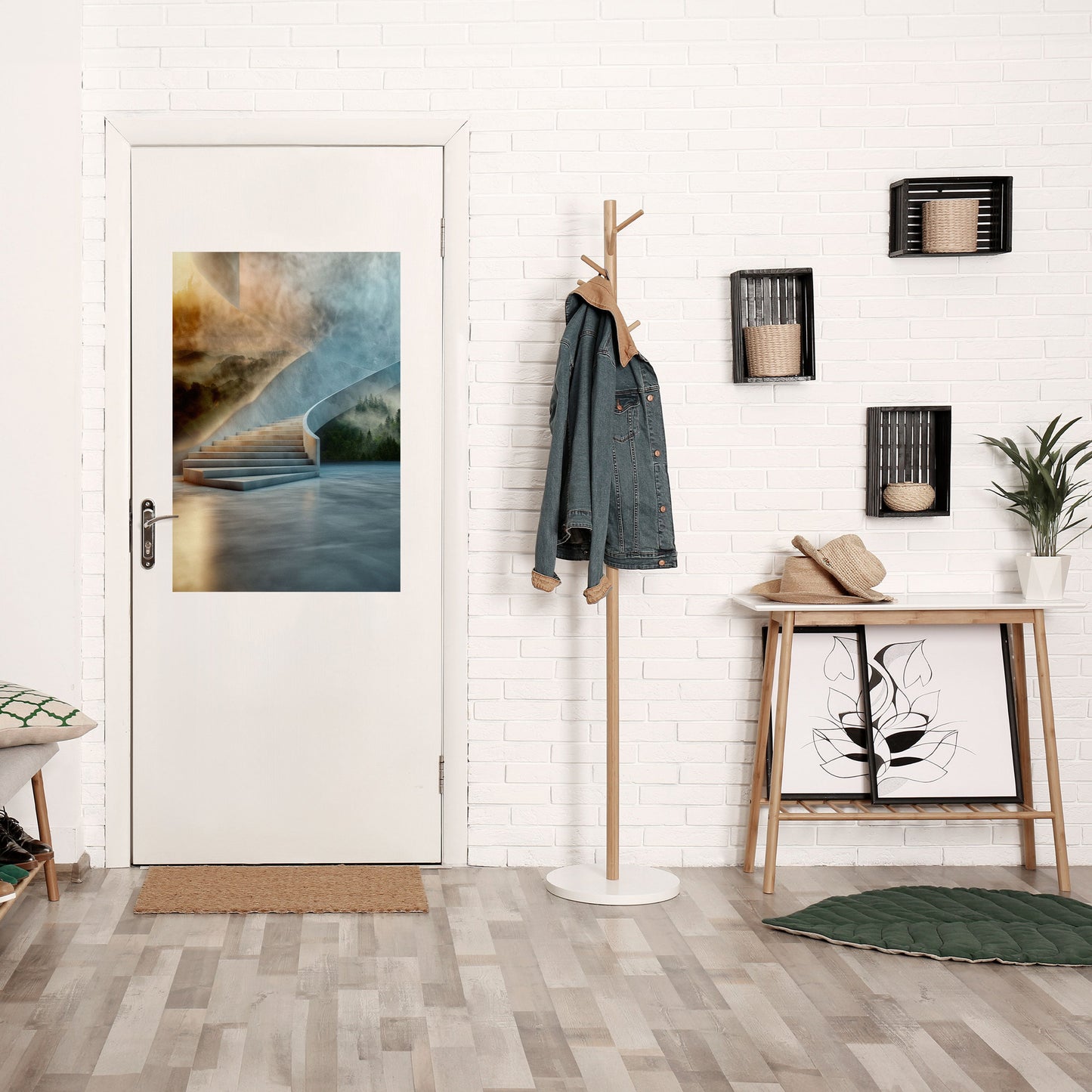 STEPS TO SERENITY Peel and Stick Vertical Poster
