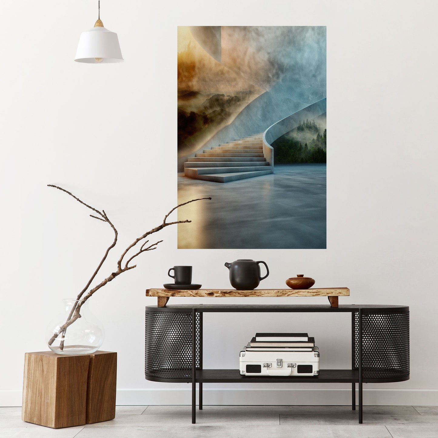 STEPS TO SERENITY Peel and Stick Vertical Poster