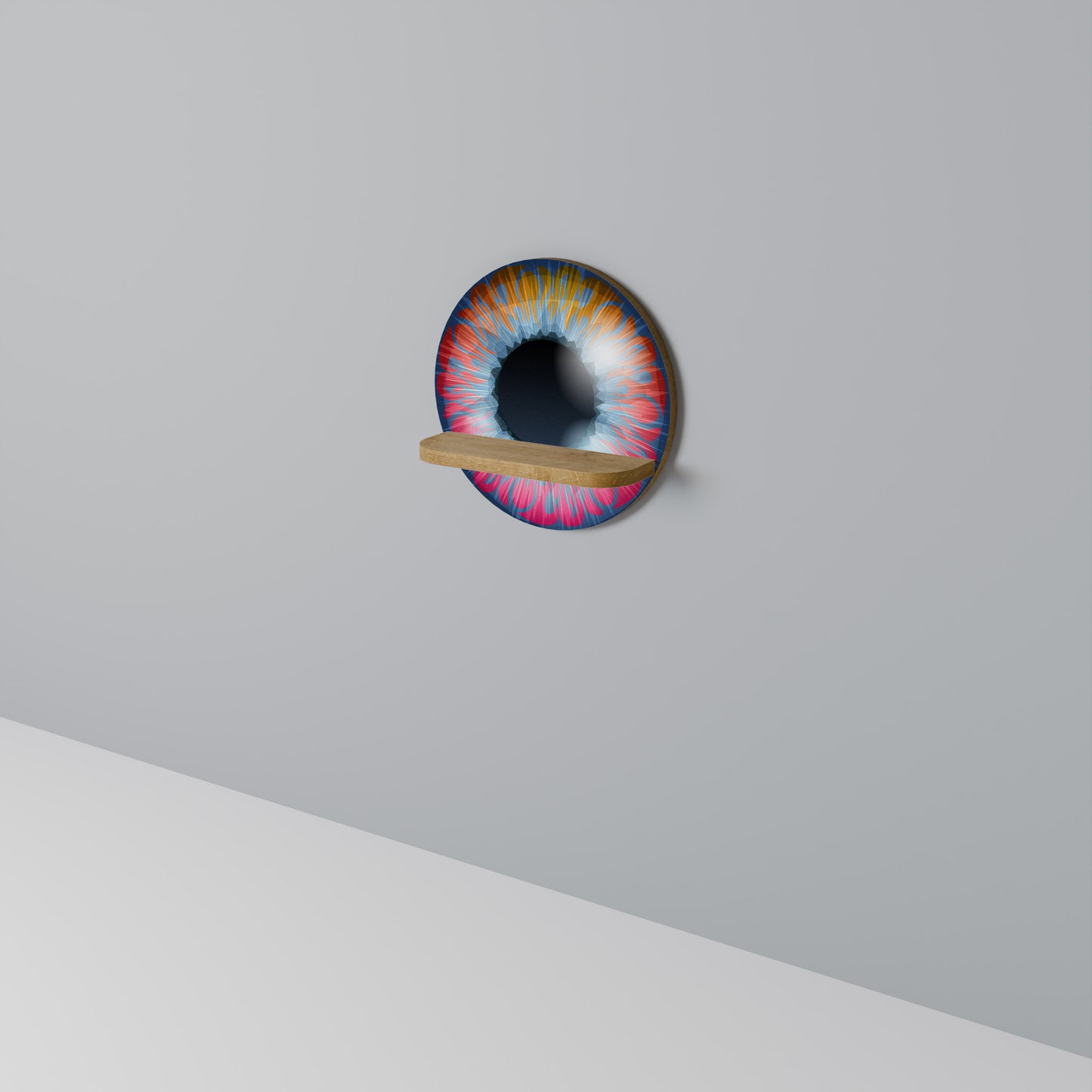 FANTASY EYE Rund Konsthylla I Ekeffekt