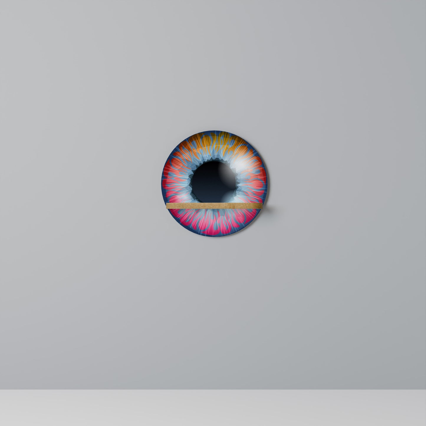 FANTASY EYE Rund Konsthylla I Ekeffekt