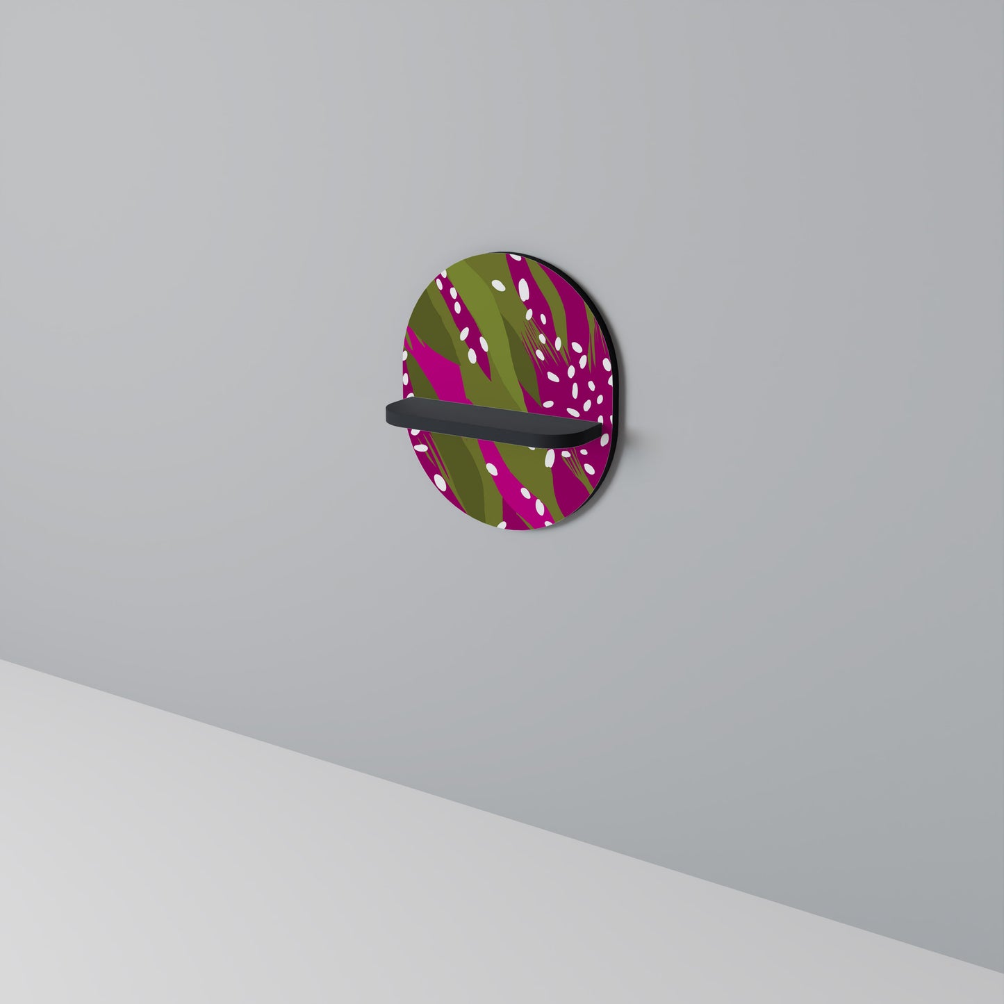 ENCHANTED TIGER Oval Art Hylla i svart finish