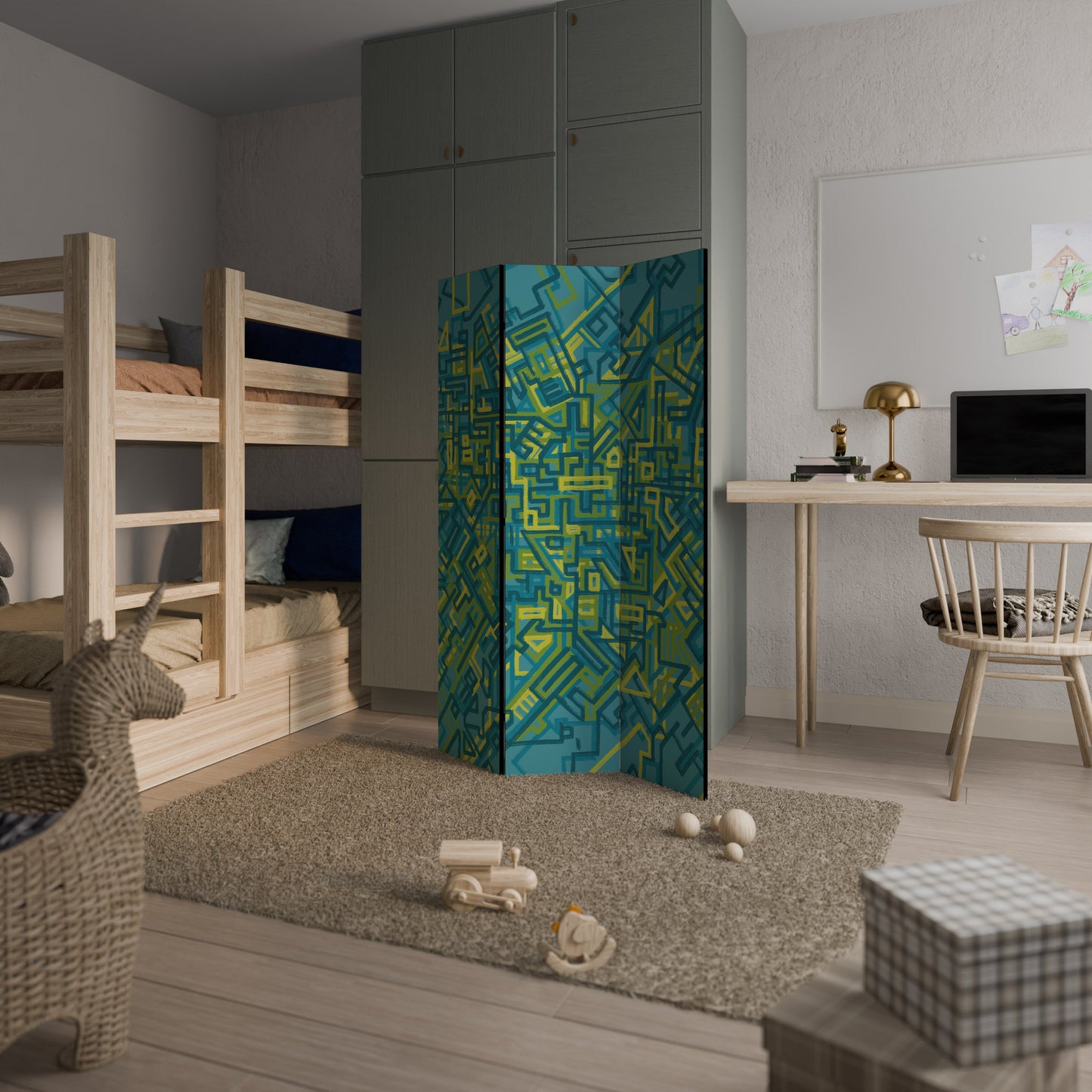 NOSTALGIC MEMORIES Decorative 3-Panel Room Divider