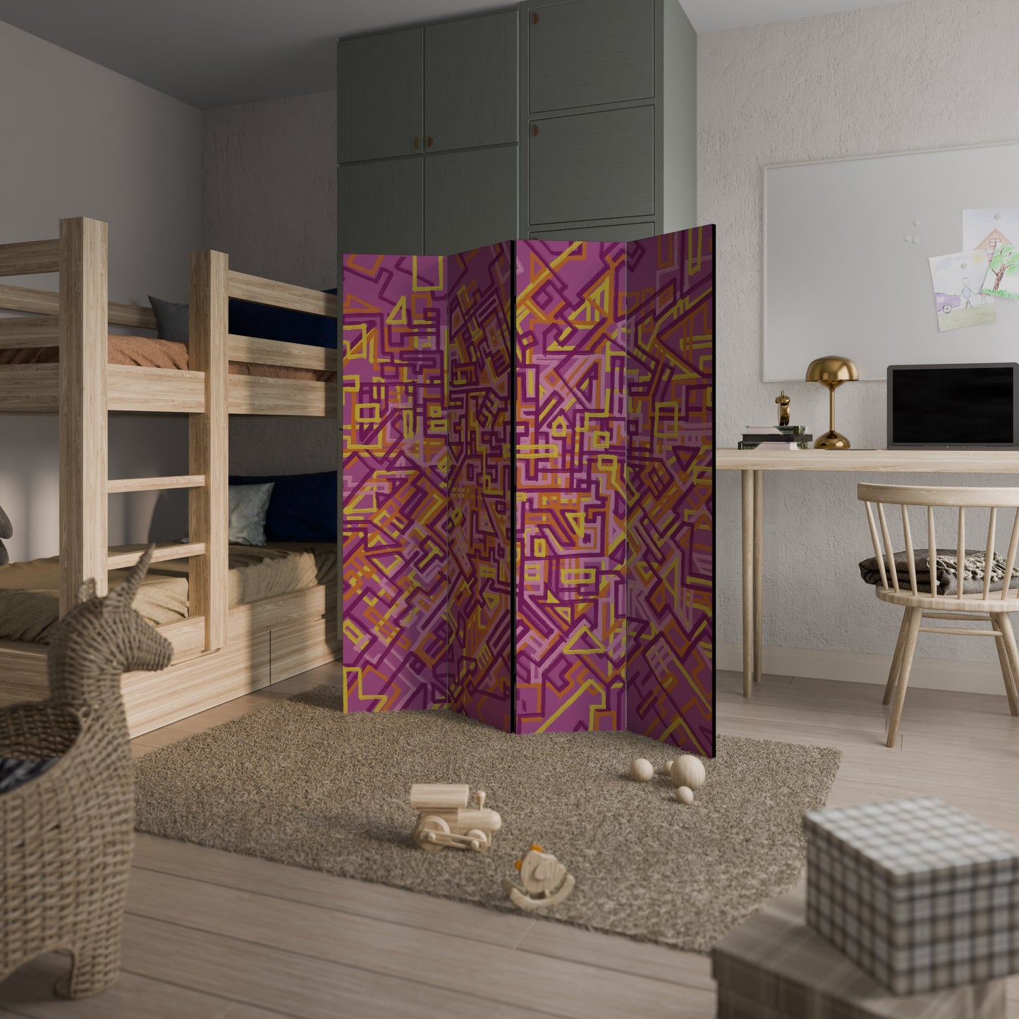 LOVELY MEMORIES Decorative 4-Panel Room Divider