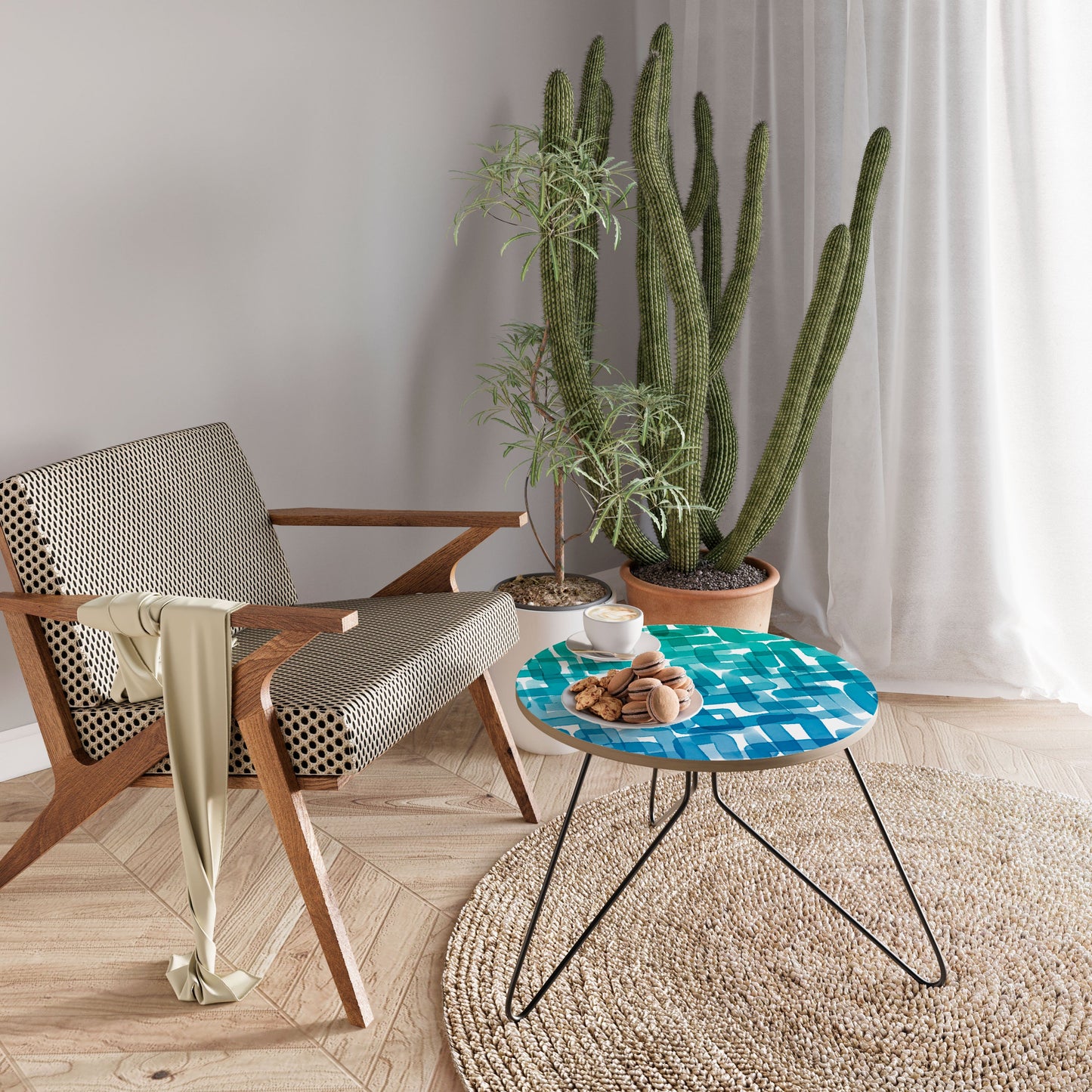 TURQUOISE RECTANGLES Coffee Table 60