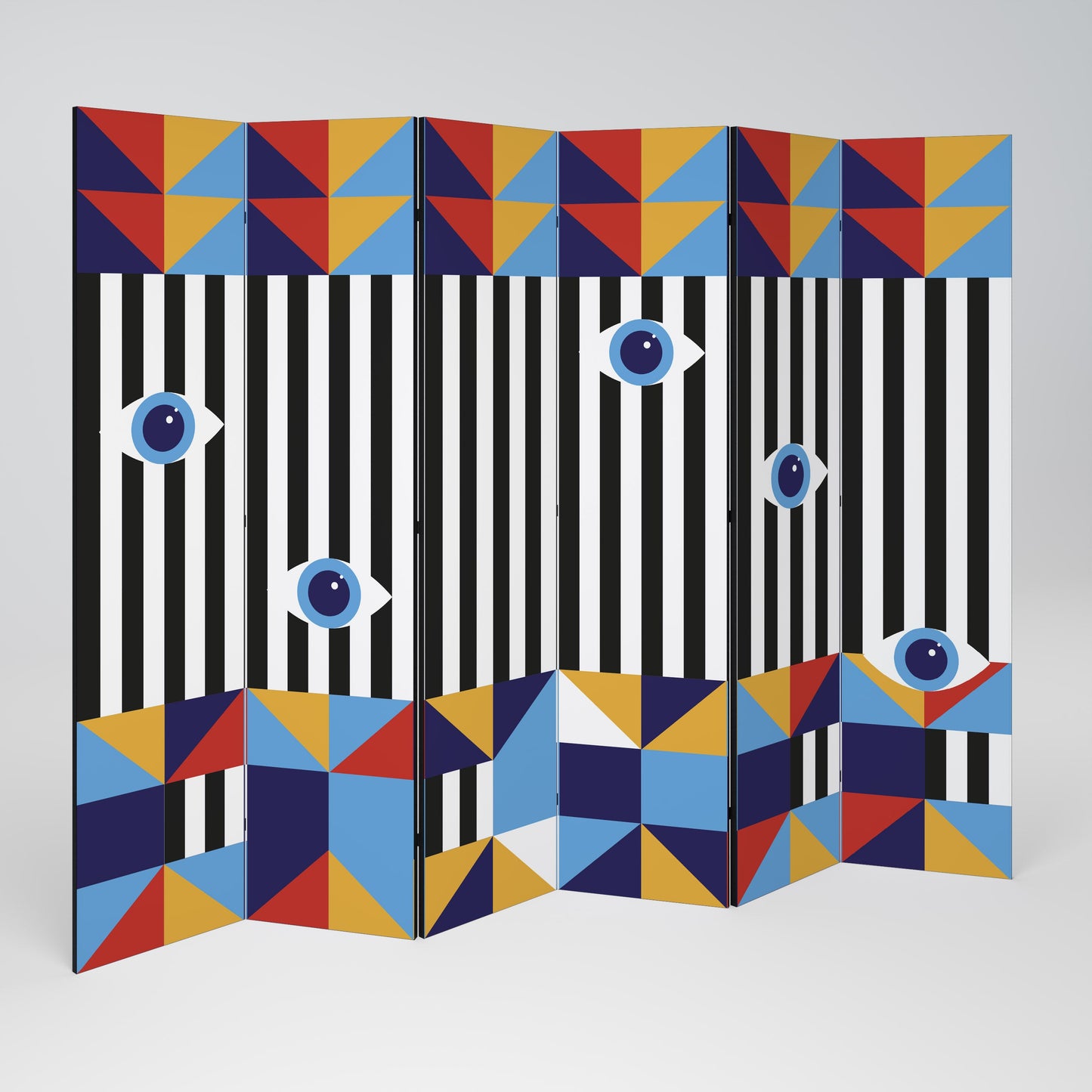 ABSTRACTION AND GEOMETRY Decorative 6-Panel Room Divider