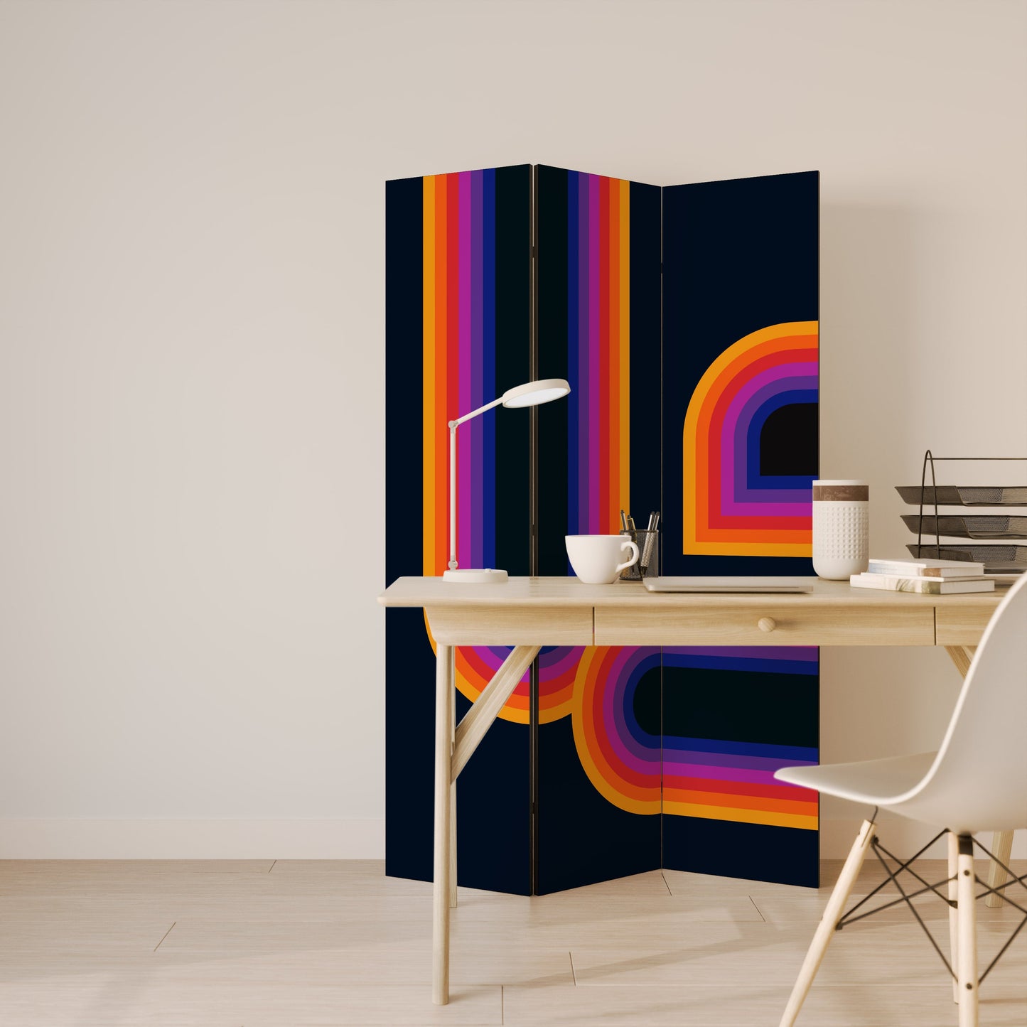 BLINDED BY THE LIGHTS Decorative 3-Panel Room Divider