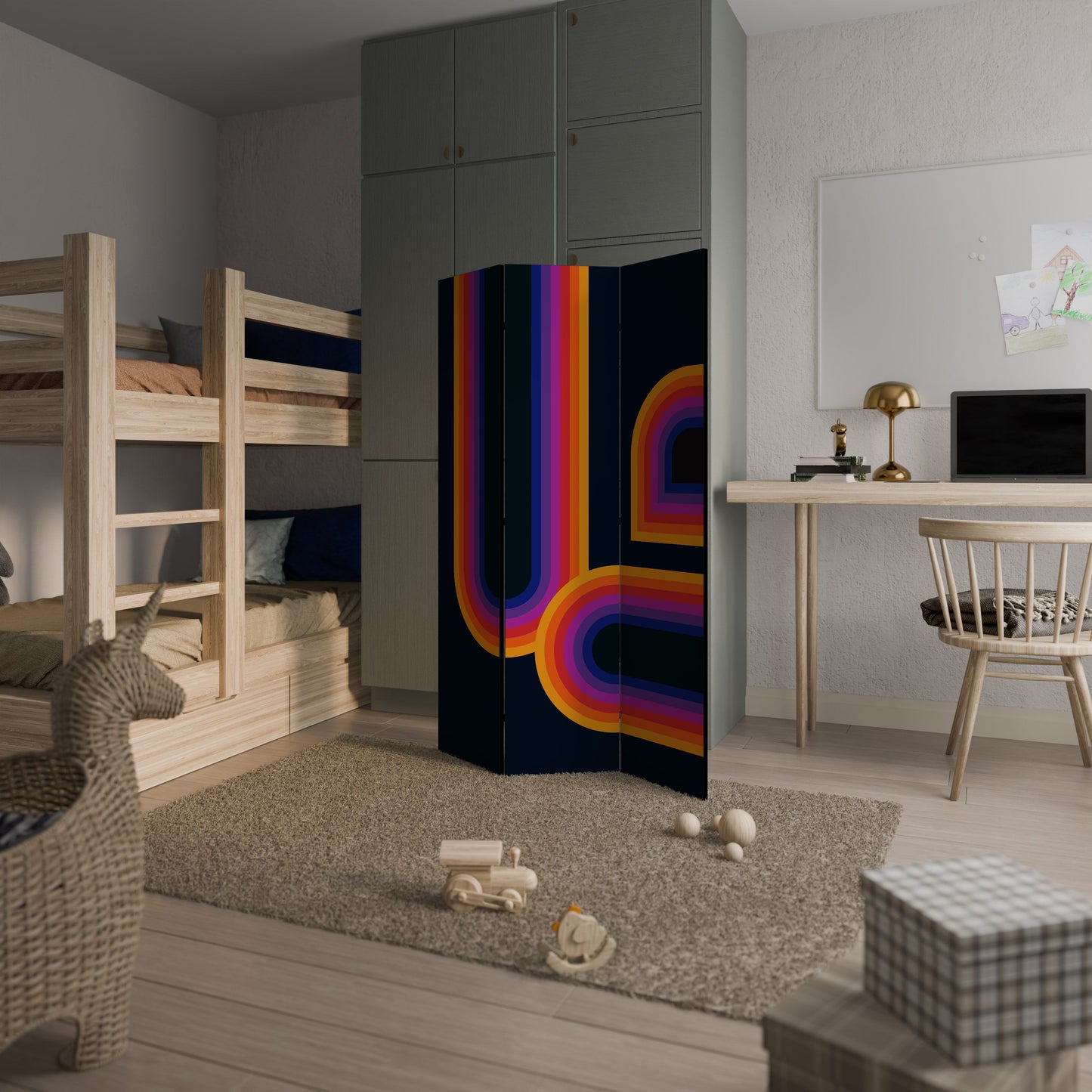 BLINDED BY THE LIGHTS Decorative 3-Panel Room Divider