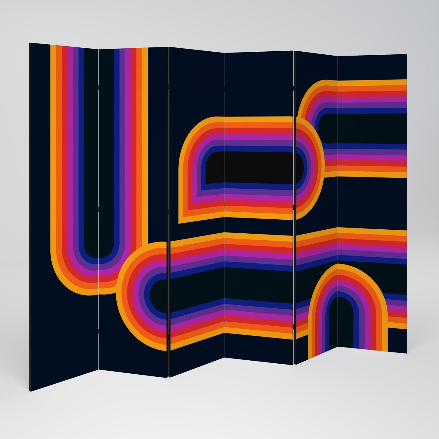 BLINDED BY THE LIGHTS Decorative 6-Panel Room Divider